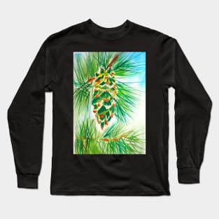 Christmas Pinecone Painting Long Sleeve T-Shirt